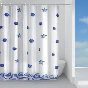Tenda doccia in tessuto 180x200 cm modello Riva di Gedy - Blu