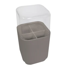 Porta testine per spazzolino elettrico da appoggio Gedy serie Seventy - Tortora