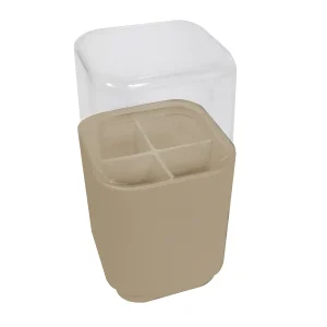 Porta testine per spazzolino elettrico da appoggio Gedy serie Seventy - Beige