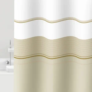 Tenda per doccia in vinile 100% Pvc riciclabile. Modello Vaniglia Dimensioni cm 240x200h