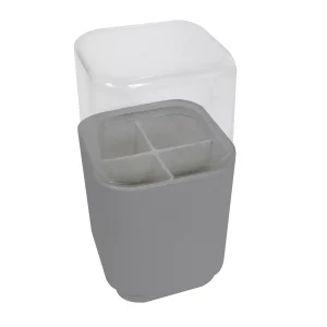 Porta testine per spazzolino elettrico da appoggio Gedy serie Seventy - Grigio