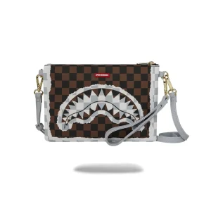 Sprayground Pochette Cream And Brown Tear Check Crossover Unisex 910B8295NSZ