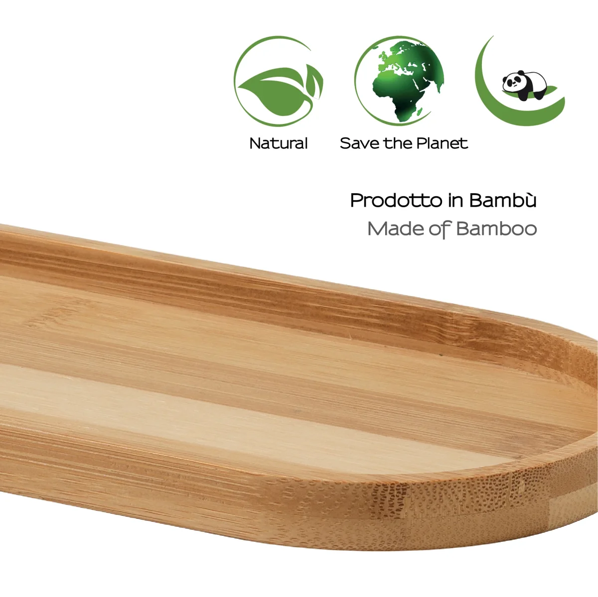 Vassoio portaoggetti da appoggio Gedy serie Thea - Naturale - immagine 4