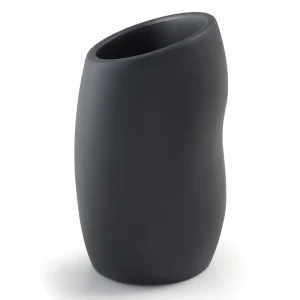 Portaspazzolini da appoggio Gedy serie Iside - Nero Matt