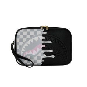 Sprayground Borsello Cream Check Unfinished Shark Toilet Unisex 910B8918NSZ