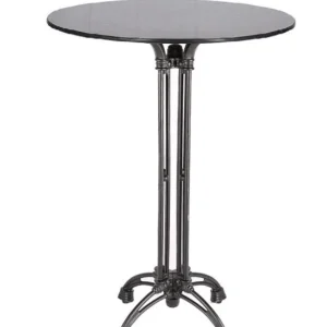 Mesa bar Shire 4 alta  tapa mármol redondo 60cm