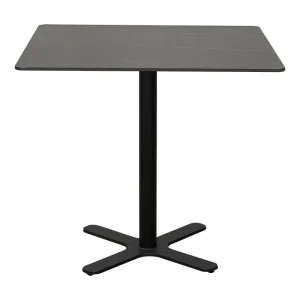 Mesa de bar cuadrada tapa piedra sinterizada Syra 70-80 cm