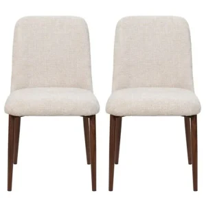 Pack 2 Silla de comedor nórdica Toulouse beige