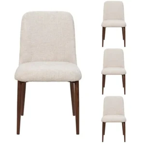 Pack 4 Silla de comedor nórdica Toulouse beige