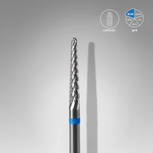 Punta Carbide Cono, blu, diametro 2.3 mm - lunghezza punta 14 mm