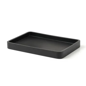 Vassoio portaoggetti in resina Gedy serie Brenda - Nero Matt