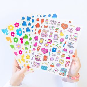 Set di 5 fogli di sticker “Love Journaling”
