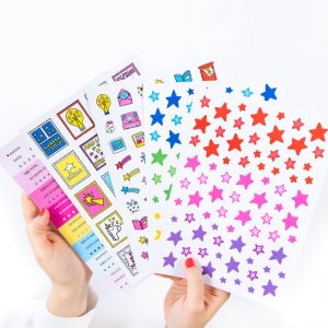 Set di 5 fogli di sticker “Stelline”
