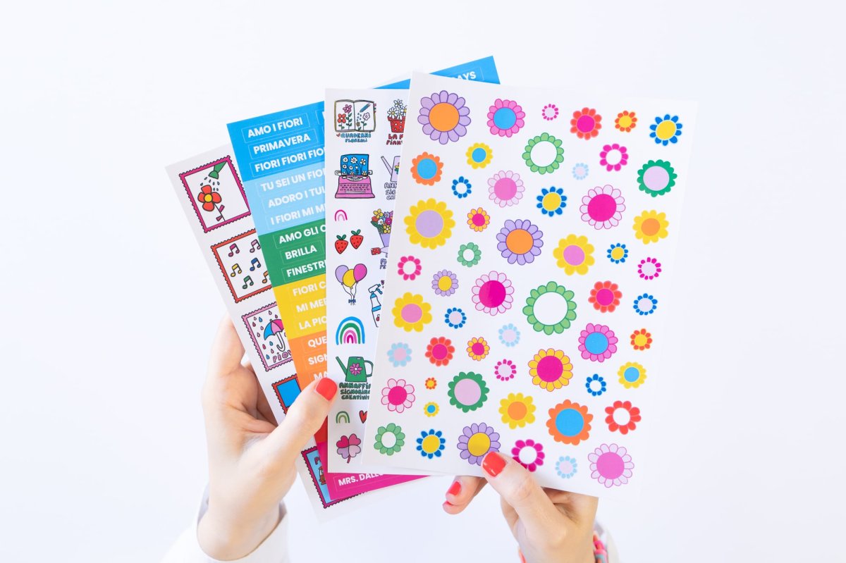 Set di 4 fogli di sticker – Primavera colorata - immagine 2