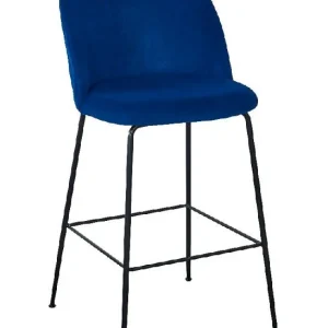 Taburete de bar terciopelo Veza negro 75cm